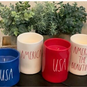 Rae Dunn USA Candle Trio - Red, White, Blue